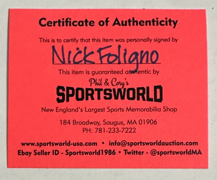 Nick Foligno Autographed Toronto Maple Leafs Hockey Puck NHL