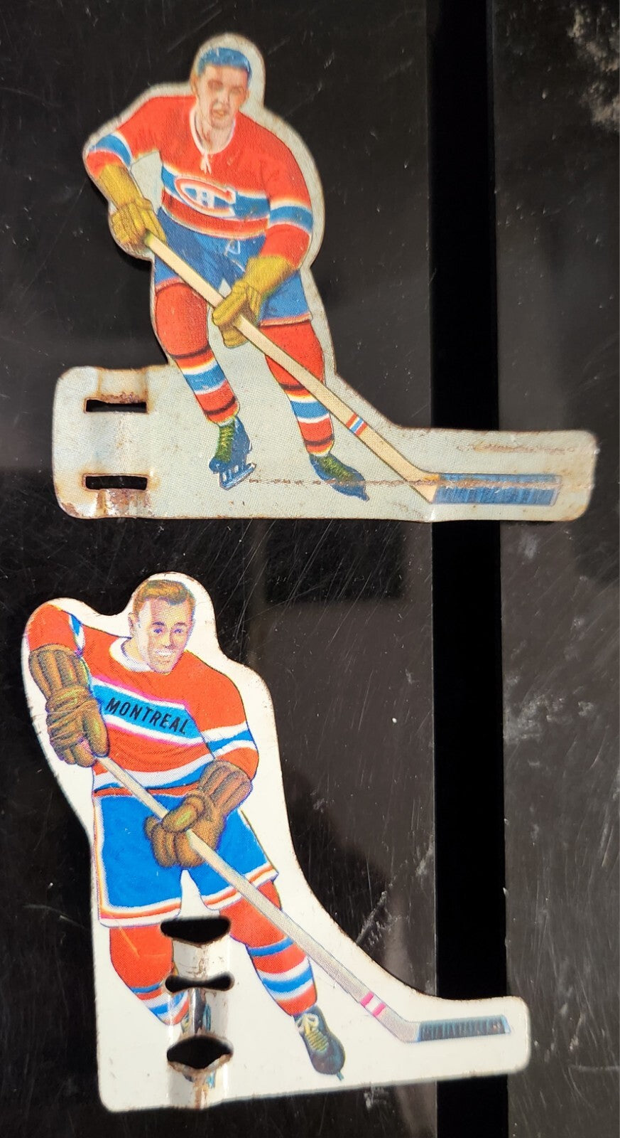 Lot Of 6 Vintage Munro Tabletop Hockey Player Replacements 4 Montreal 2 Toronto