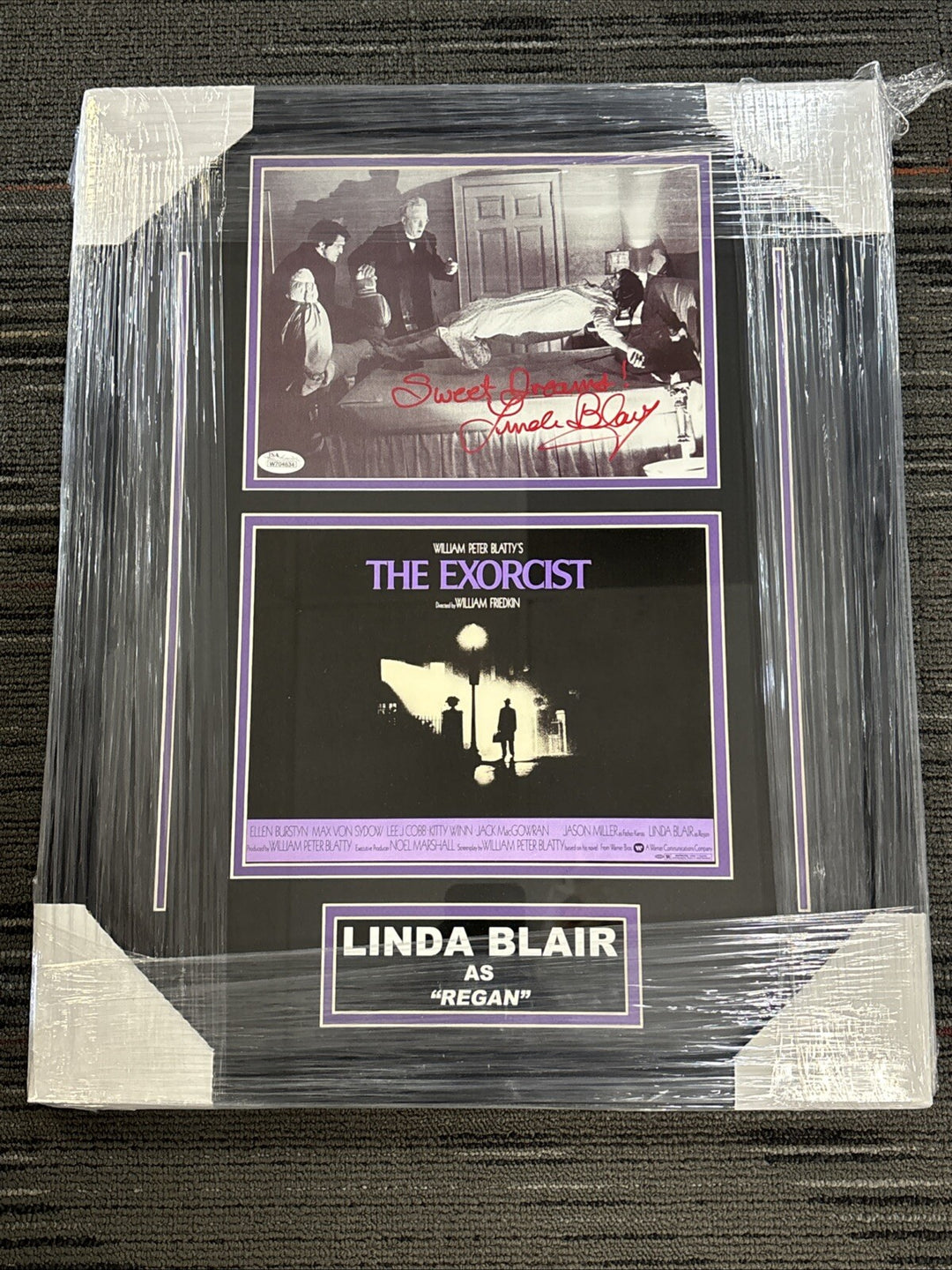 Linda Blair As Regan In The Exorcist Framed Signed 8x10 JSA Certified