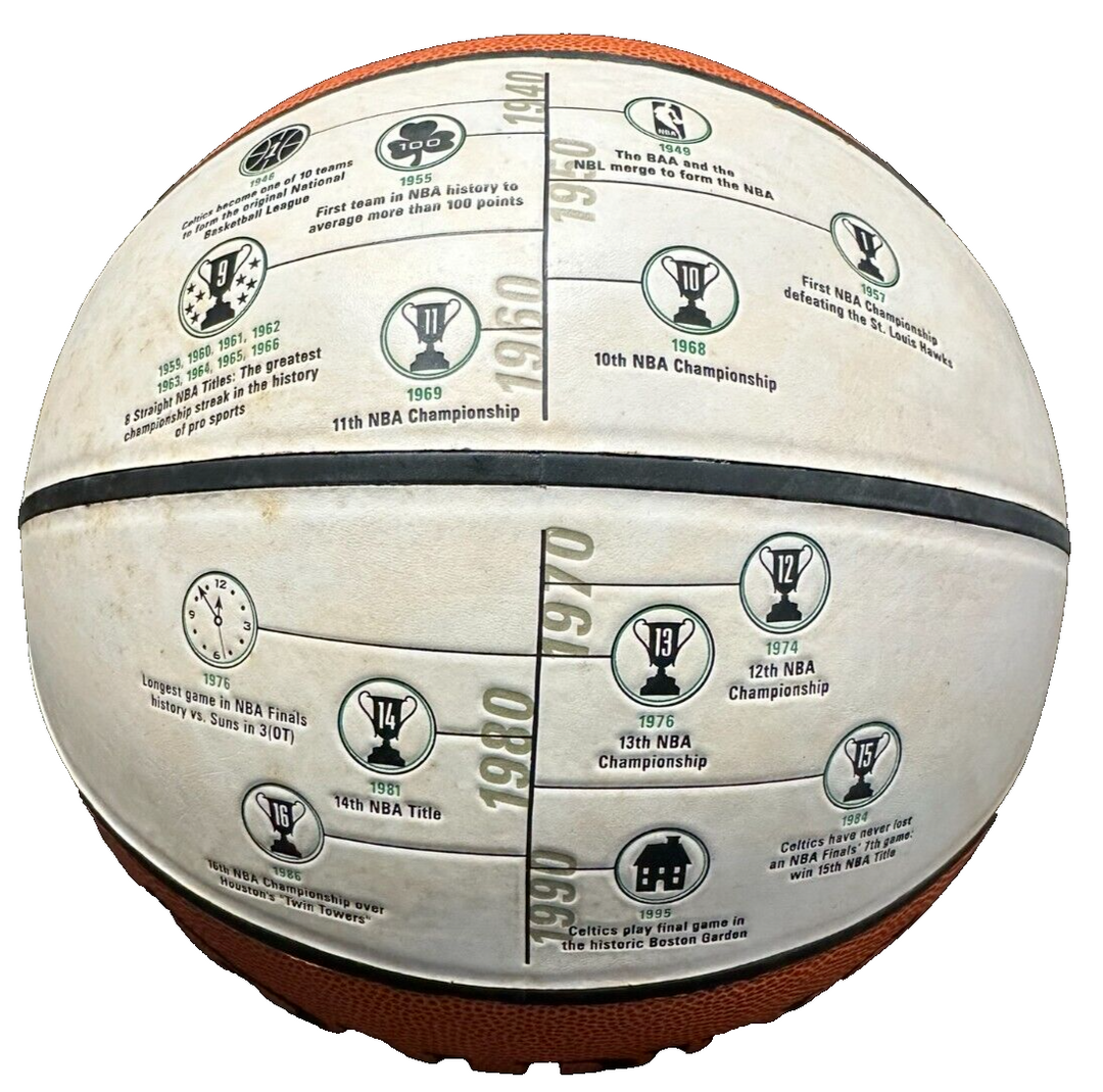 Russell Cousy Heinsohn Jones & White Signed Boston Celtics 1946 Logo Basketball