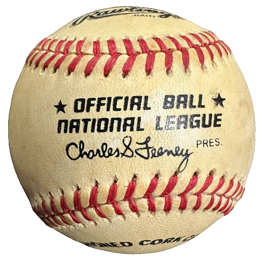 Randy Hunt Autographed Rawlings National League Baseball W/ Rookie 1986 Insc