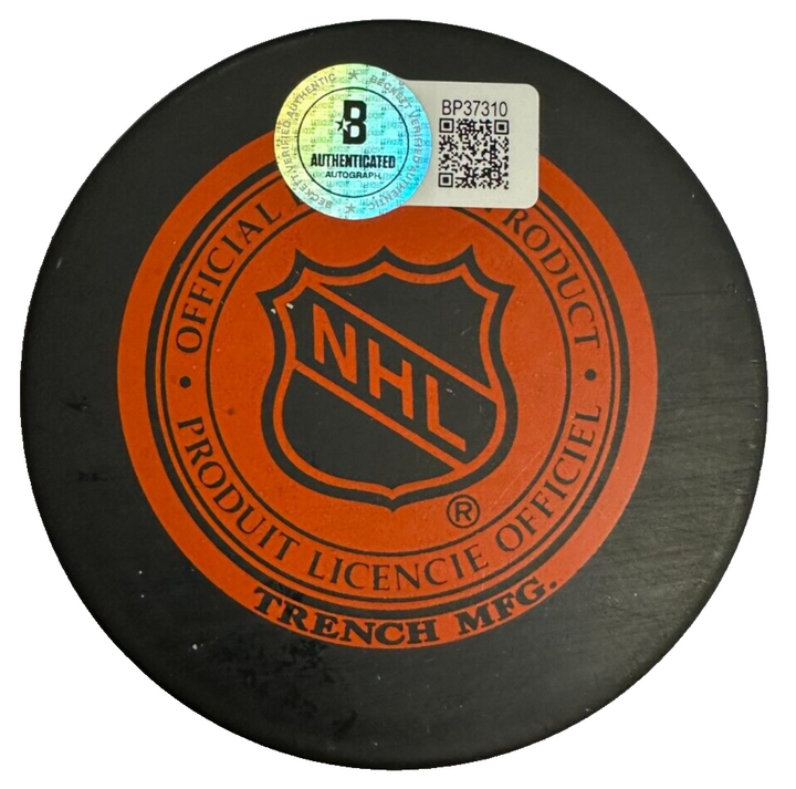 Gilbert Perreault Autographed Buffalo Sabres Puck W/ HOF 1990 BAS