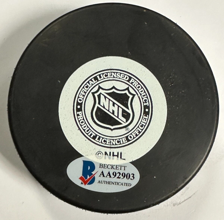 John Wensink Autographed Boston Bruins Hockey Puck BAS