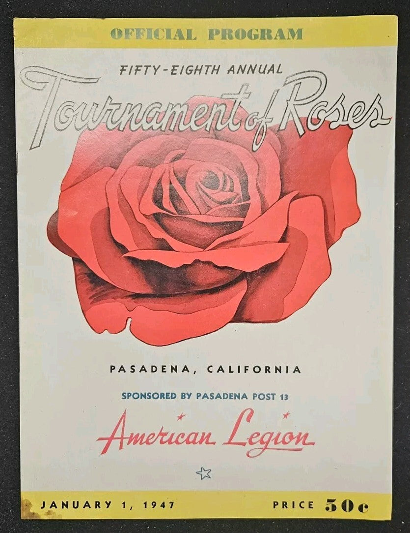 January 1, 1947 Tournament Of Roses Official Program With Envelope