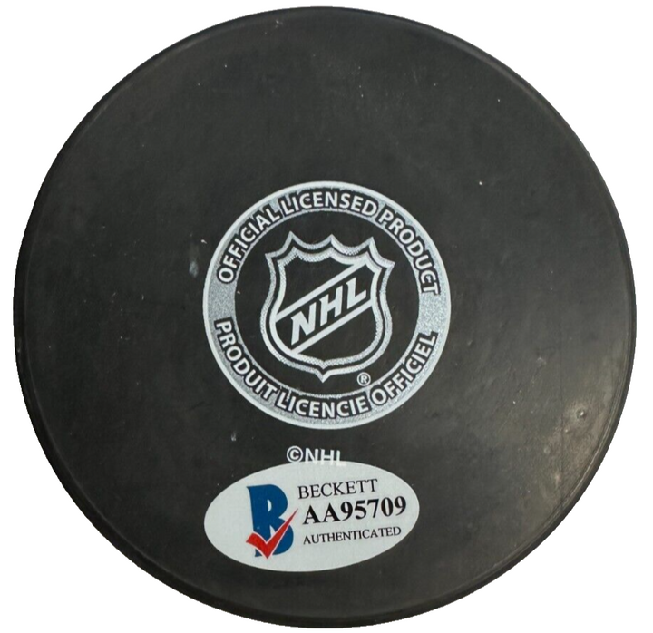 Charlie Simmer Autographed Loa Angeles Kings Hockey Puck NHL BAS