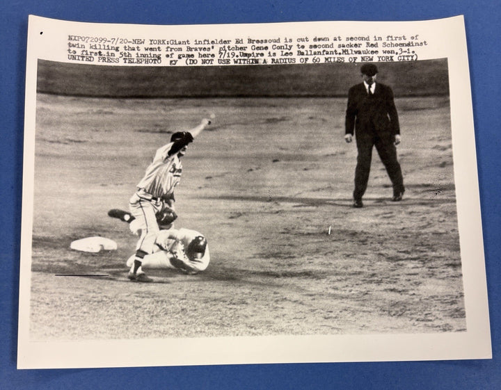 1957 Ed Bressoud  Original 6x9 Newspaper Wire Photo New York Giants