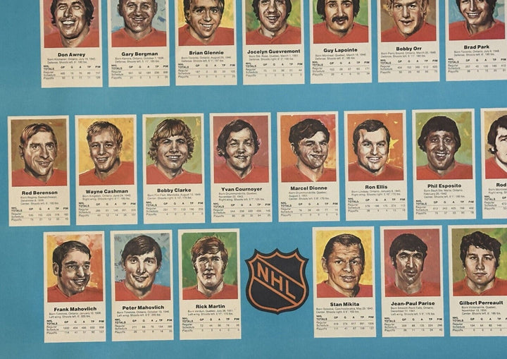 Vintage 1972 Team Canada Summitt Series Poster Dryden Orr Dionne Mikita