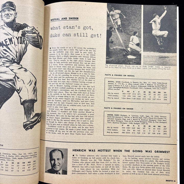 1953 Who's Who Big Leagues magazine baseball Stan Musial St Louis Cardinals
