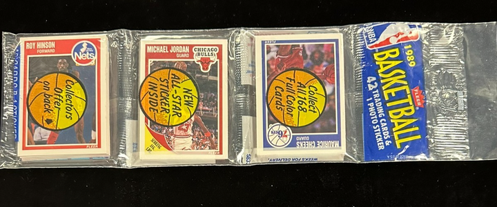 1989 Fleer Basketball Rack Pack Michael Jordan Card on Front & Back