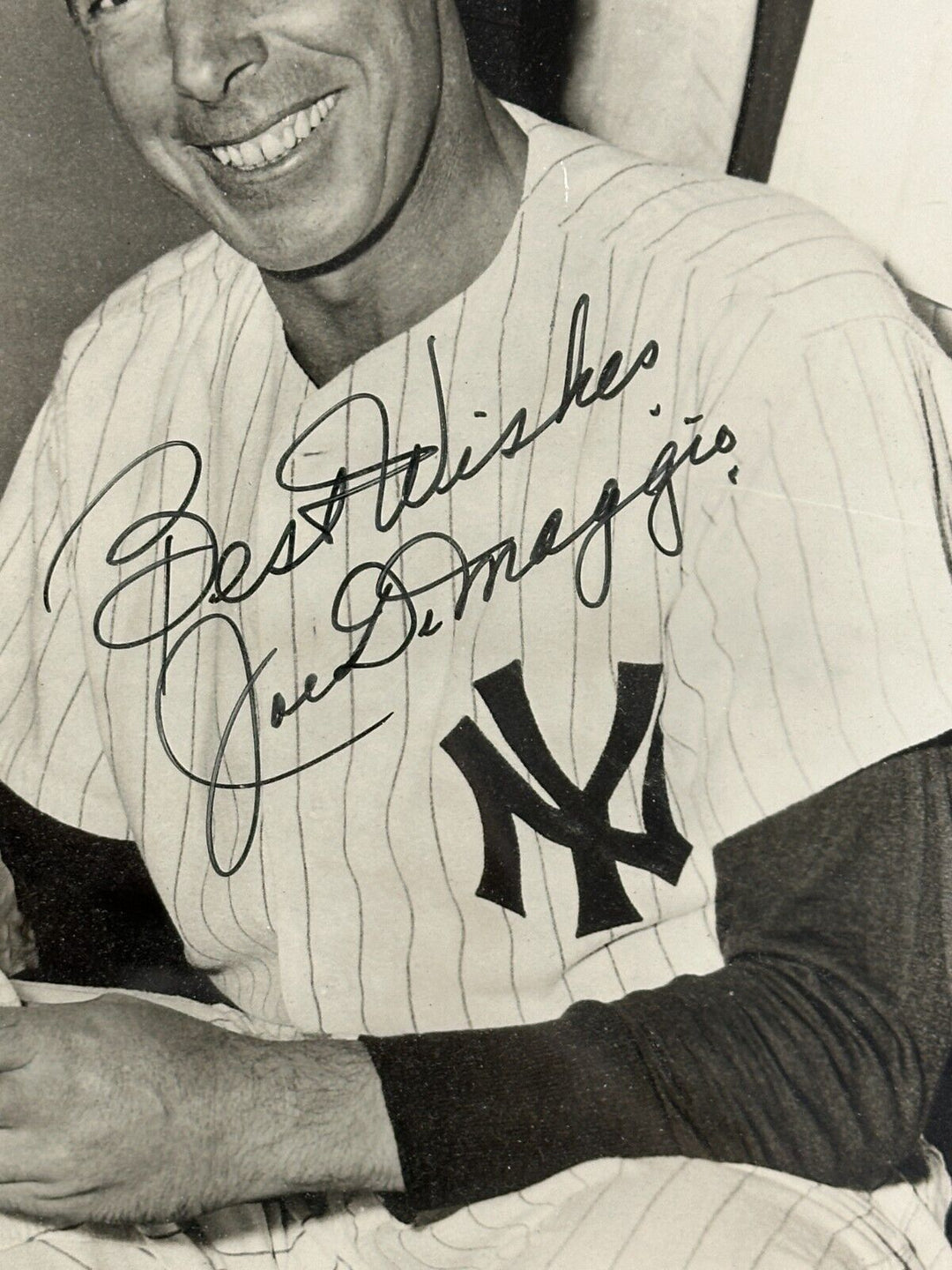 Joe DiMaggio Autographed 8x10 Photo New York Yankees Framed BAS