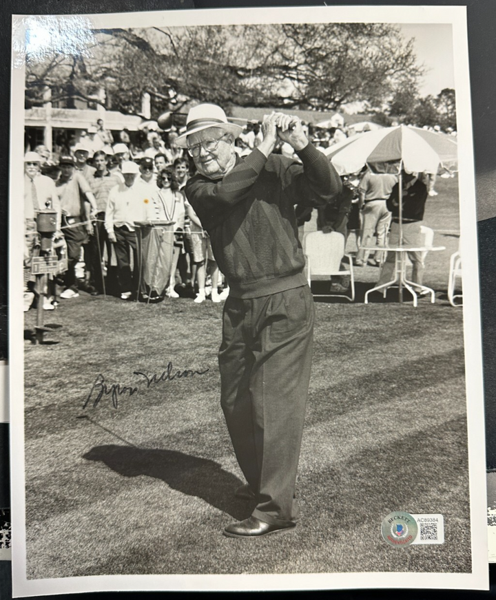 Byron Nelson Autographed 8x10 PGA Photo HOF BAS