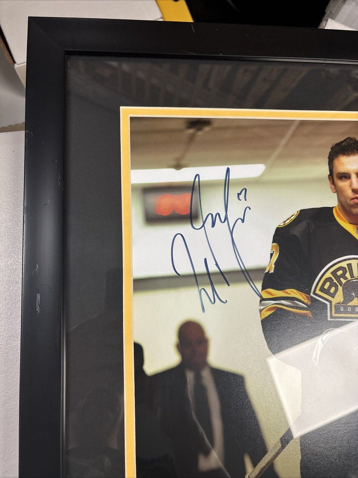 Milan Lucic Signed Framed 16x20 New England Picture Boston Bruins