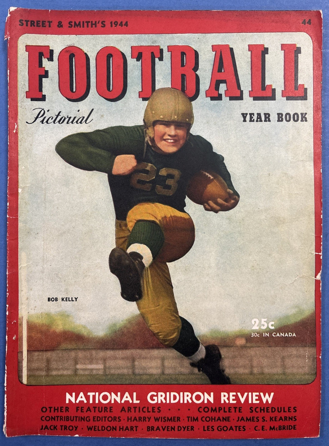 1944 Street & Smith's Football Pictorial Yearbook Bob Kelly Notre Dame Vintage