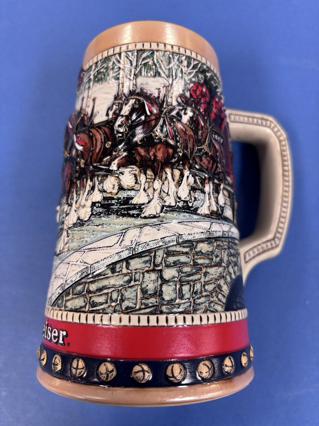 1988 Budweiser Holiday Christmas Stein Mug Collector Series