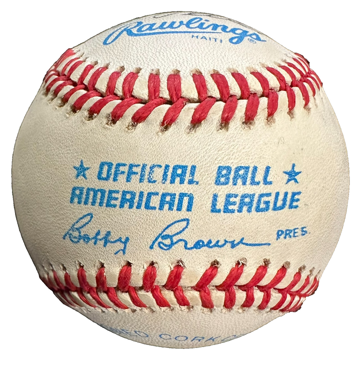 Baseball Hall of Famers Autographed OAL Baseball Roberts Spahn Kiner Mize Feller