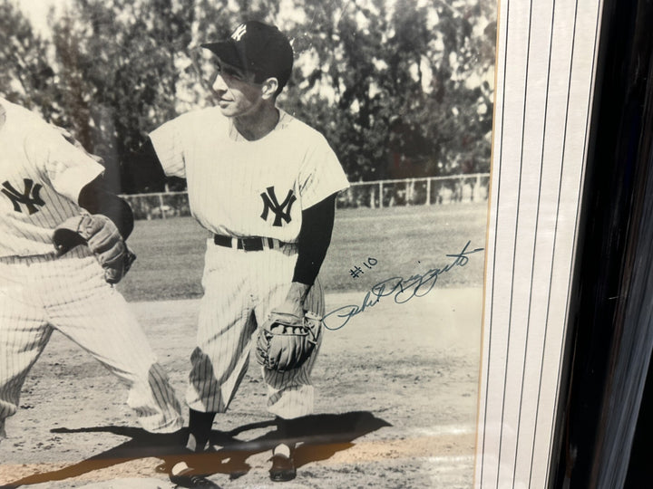 Tony Kubek & Phil Rizzuto Autographed 16x20 Framed Photo Mantle LOA