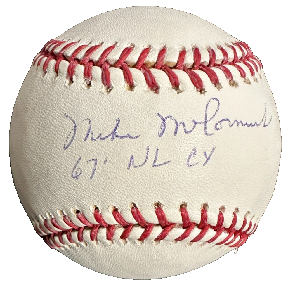 Mike McCormick Autographed Official Major League Baseball W/ 67 NL CY Insc
