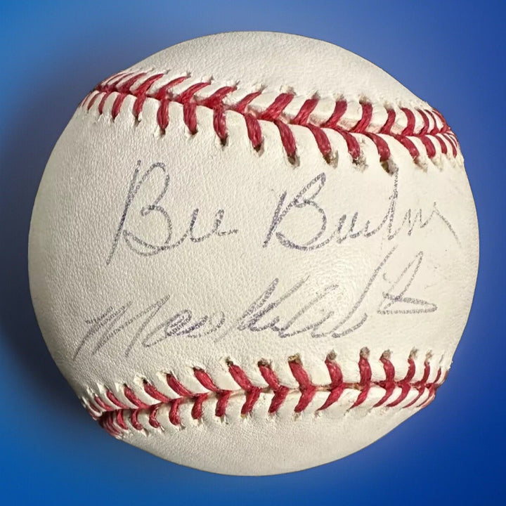 Bill Buckner & Mookie Wilson Autographed OML Baseball MLB Hologram