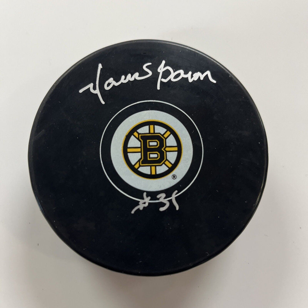 Marco Baron Signed Puck Autographed Boston Bruins