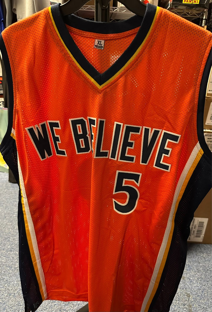 Baron Davis Autographed Golden State Warriors "We Believe" Replica Jersey BAS