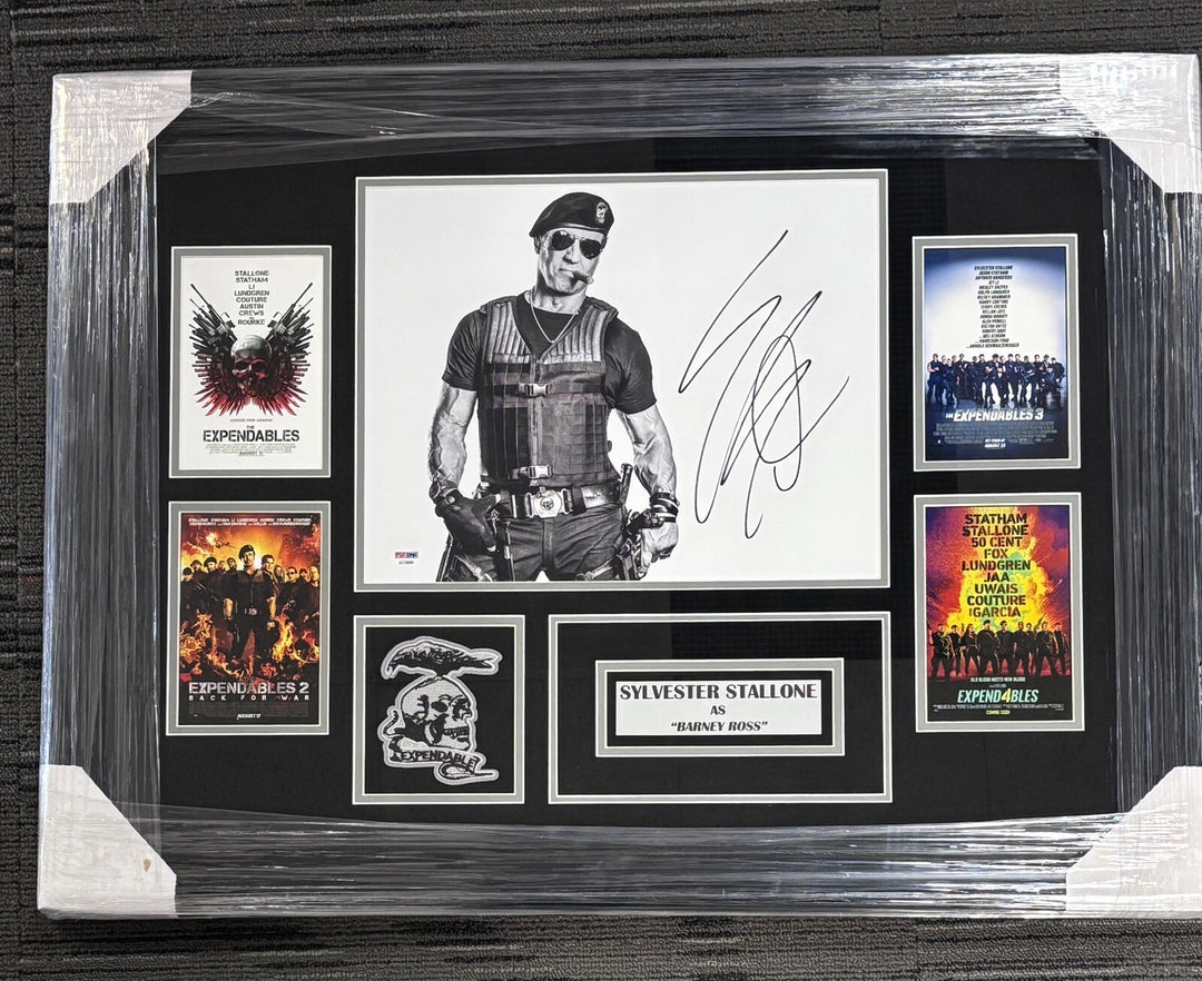 Sylvester Stallone As Barney Ross Signed Framed Expendables 11x14 Photo PSA DNA