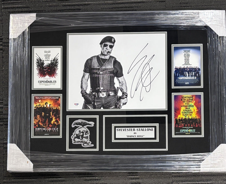 Sylvester Stallone As Barney Ross Signed Framed Expendables 11x14 Photo PSA DNA