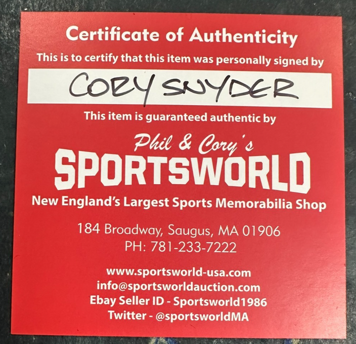 Cory Snyder Autographed Official National League Baseball Cleveland Indians