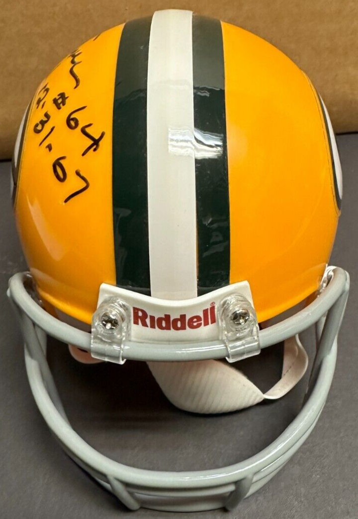 Jerry Kramer Autographed Green Bay Packers Mini Helmet W/ Ice Bowl 12-31-67 Insc