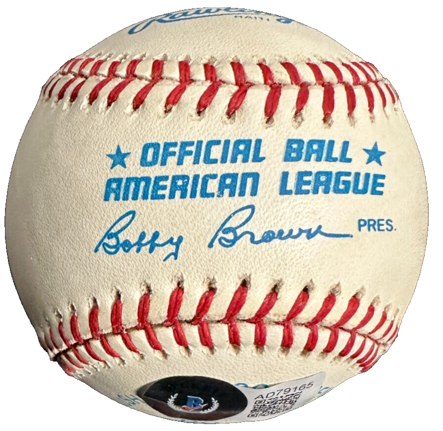 Brooks & Frank Robinson Autographed American League Baseball Orioles HOF BAS