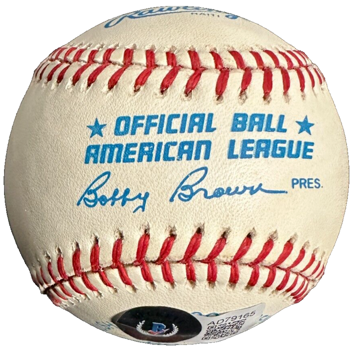Brooks & Frank Robinson Autographed American League Baseball Orioles HOF BAS