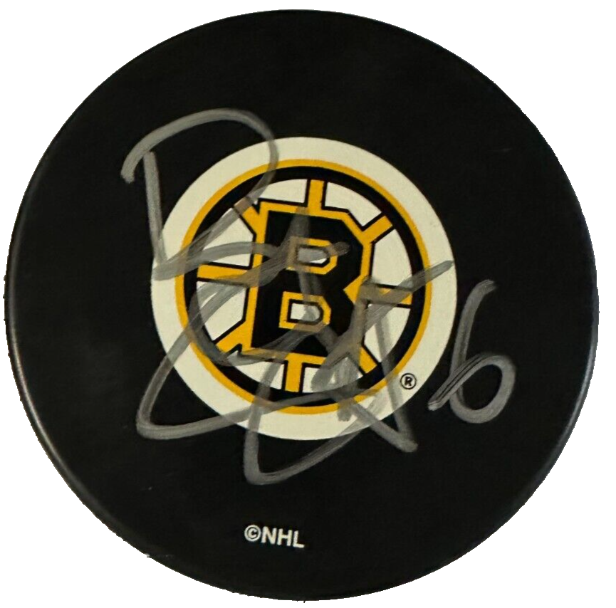Brad Stuart Autographed Boston Bruins Hockey Puck NHL