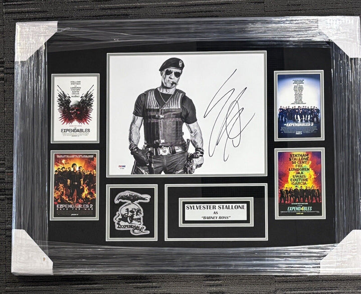 Sylvester Stallone As Barney Ross Signed Framed Expendables 11x14 Photo PSA DNA