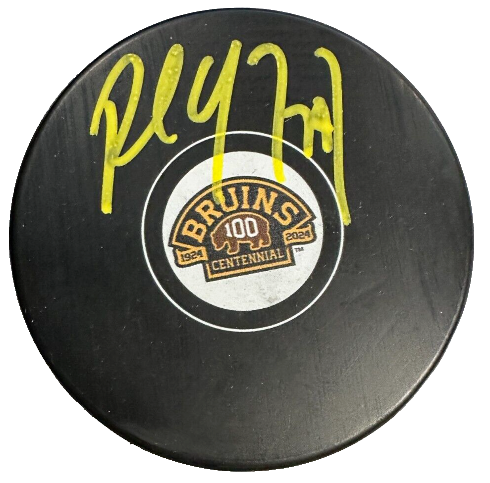 Paul Coffey Autographed Boston Bruins 100th Anniversary Hockey Puck NHL