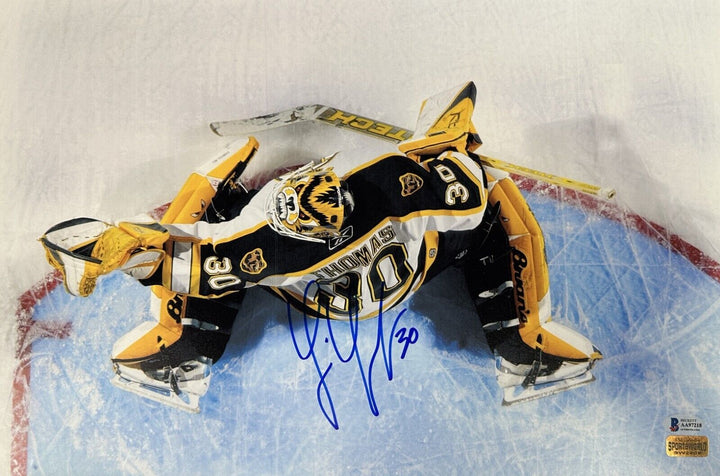 Tim Thomas Autographed 11x14 Boston Bruins Photo BAS