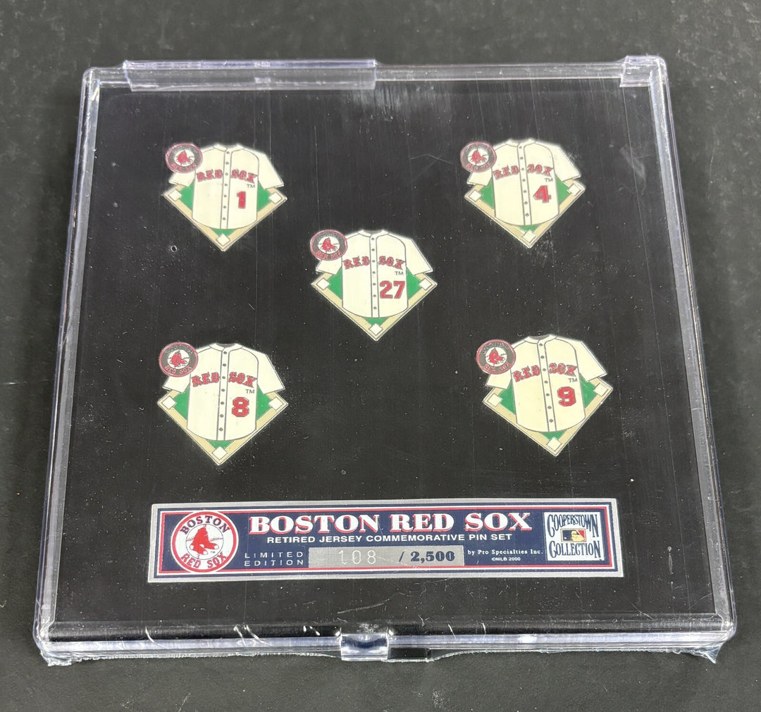 MLB Red Sox Retired Numbers Pin Set Doerr Cronin Fisk Yaz Williams 108/2500