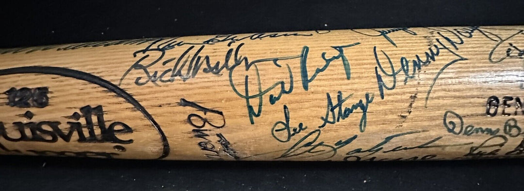 Boston Red Sox Autographed Bat Williams Yaz Tiant Remy Wood