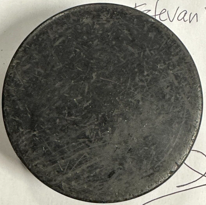 1960's Estevan Bruins Game Used Puck SJHL Jim Harrison Personal Collection -