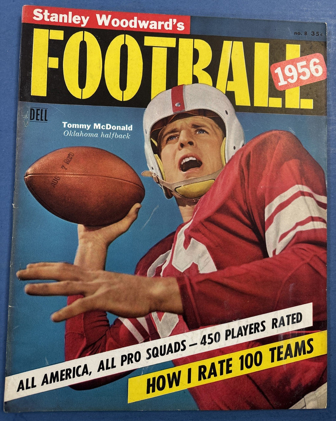 1956 No. 8 Stanley Woodwards Football Magazine Tommy McDonald Oklahoma