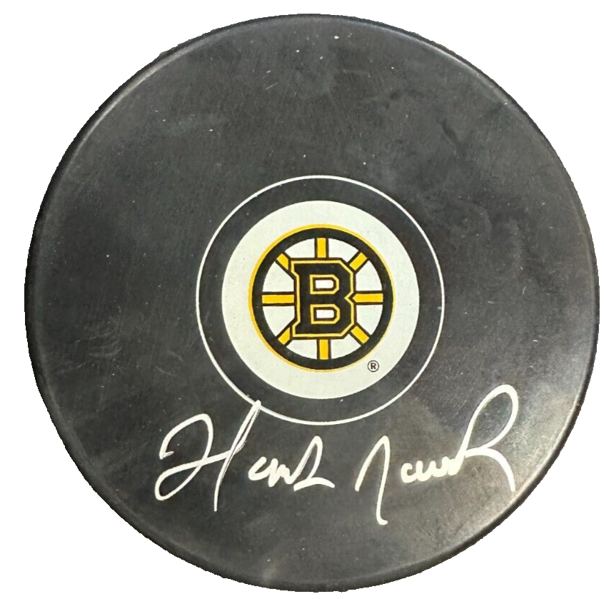 Hank Nowak Autographed Boston Bruins Hockey Puck NHL