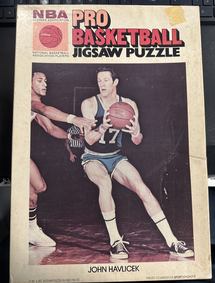 John Havlicek Boston Celtics 500 Piece Jigsaw Puzzle 1971 Size 16" x 20" W/ Box