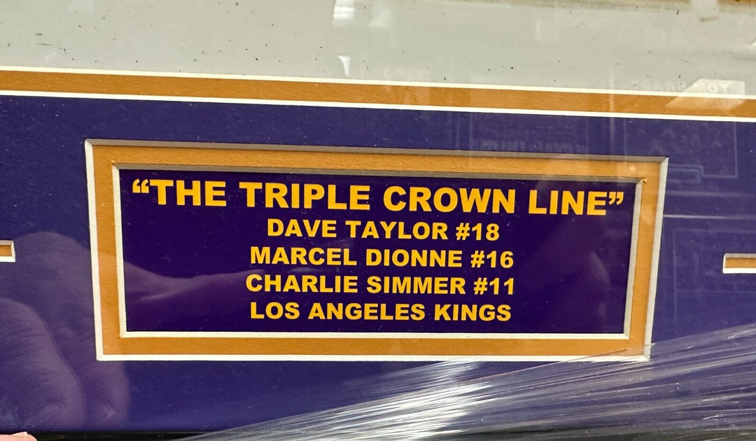 Framed Triple Crown Line Autographed 11x14 Photo Taylor Dionne & Simmer LA Kings