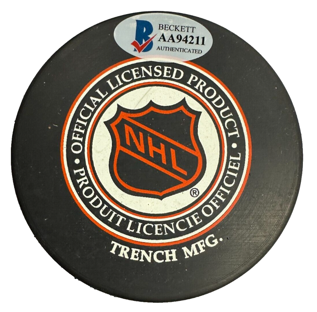 Bill Ranford Autographed Boston Bruins Hockey Puck NHL BAS