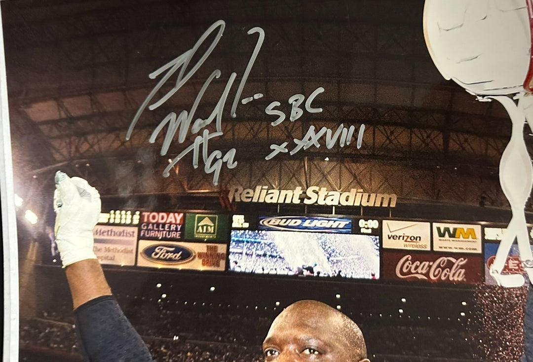 Ted Washington Autographed 16x20 Photo New England Patriots W/ SBC XXXVIII