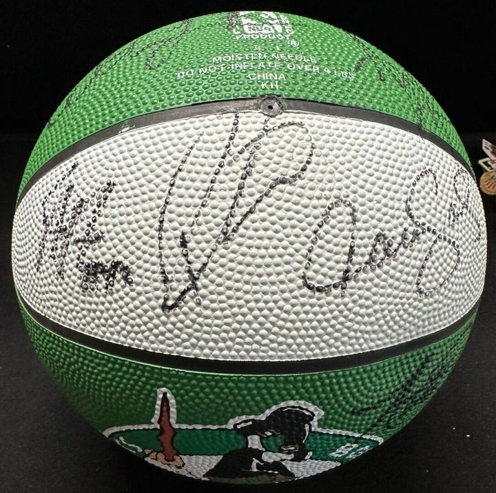 1995-96 Boston Celtics Team Autographed Basketball DJ Jones Radja