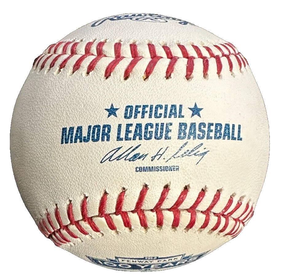 Fred Lynn Signed Fenway Park 100th Anniversary Baseball W/ 75 MVP/ROY