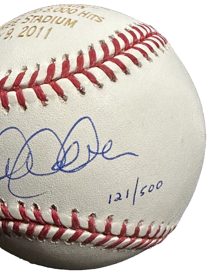 Derek Jeter Signed 3000th Career Hit Commemorative Baseball PSA/DNA/500 Yankees