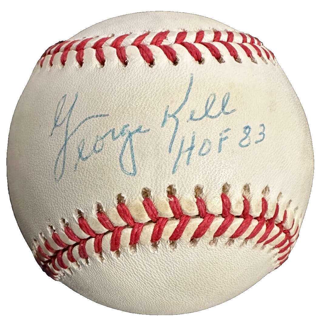 George Kell Autographed Bobby Brown American League Baseball W/ HOF 83 PSA/DNA