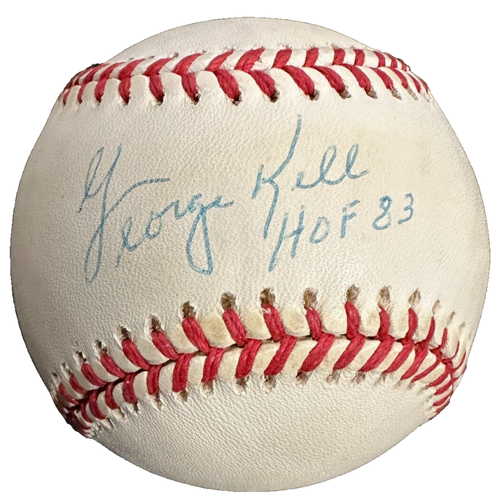 George Kell Autographed Bobby Brown American League Baseball W/ HOF 83 PSA/DNA