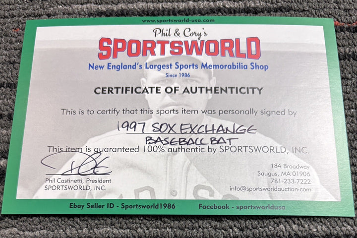 1997 Sox Exchange Fantasy Camp Signed Baseball Bat Steve Lyons Johnny Pesky Etc.