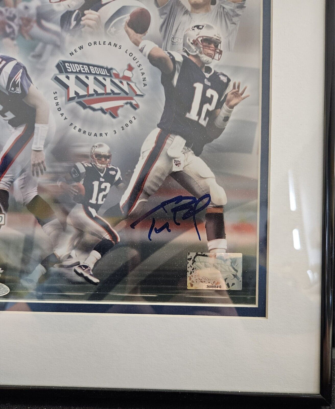 Tom Brady Autographed 8x10 Framed Photo Tri-Star COA LE 1152/5000 RARE